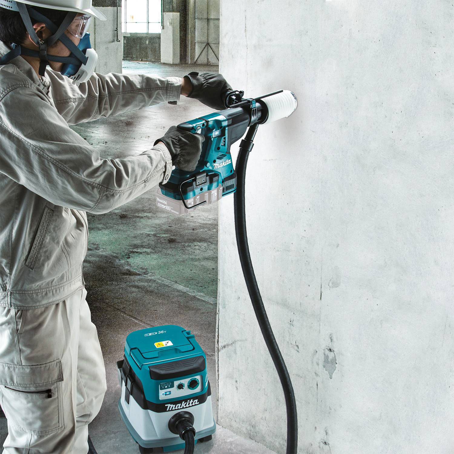 MAKITA DHR242Z 18V 24 mm. Cordless SDS-PLUS Rotary Hammer Drill - สว่านโรตารี่ไร้สาย SDS-PLUS 24มม. MAKITA รุ่น DHR242Z (ไม่มีแบตเตอรี่ ไม่มีแท่นชาร์จ)