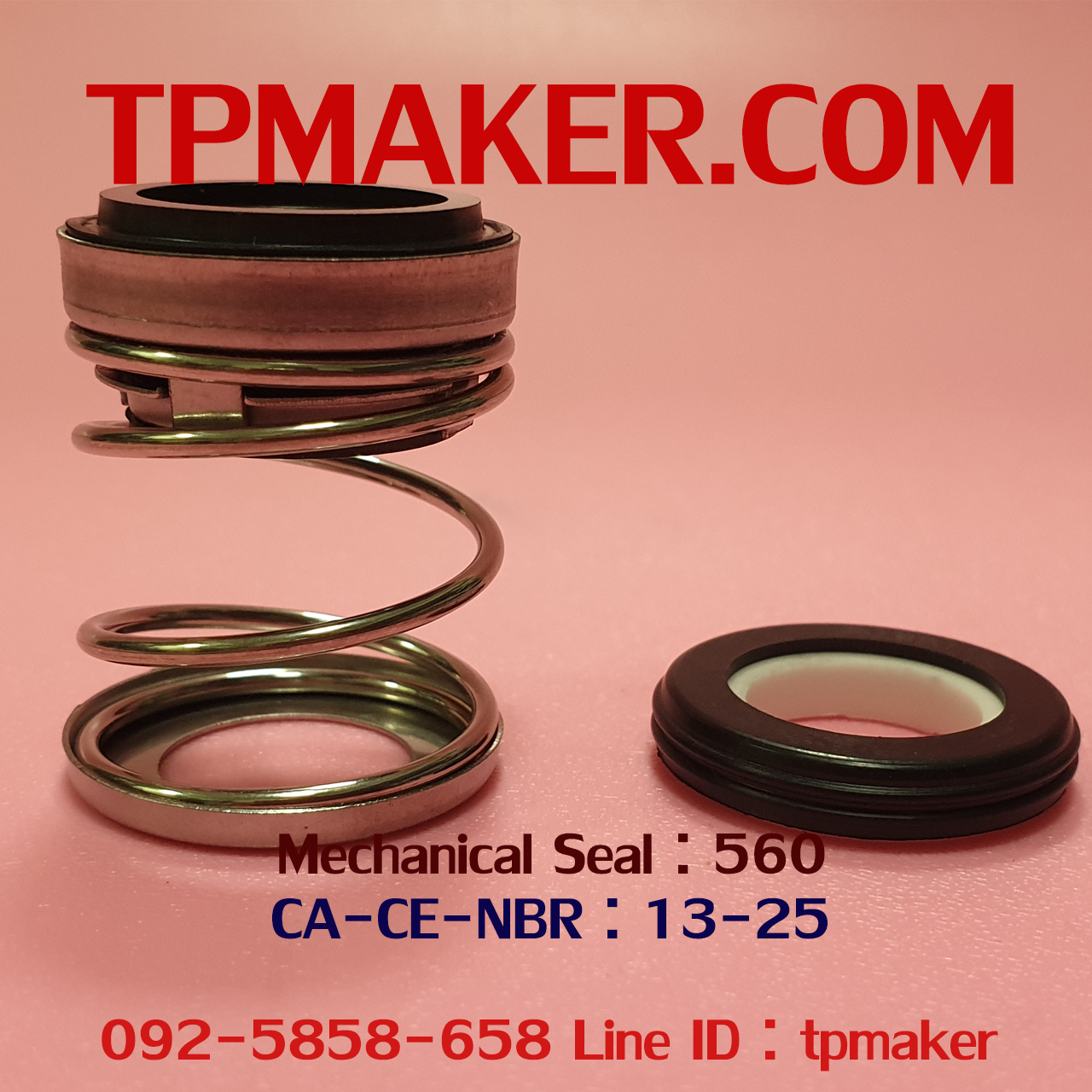 Mechanical Seal แมคคานิคอล ซีล : รุ่น560 สปริงตรง : 13-25 CA-CE-NBR