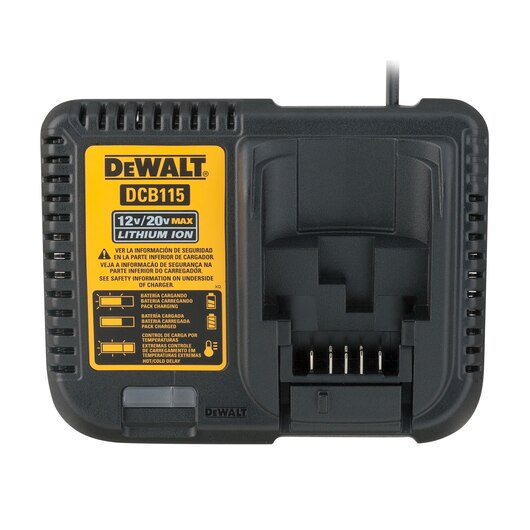DEWALT DCB115 - 12V MAX* - 20V MAX* Lithium Ion Battery Charger - เครื่องชาร์จแบตเตอรี่ 12-20 โวลท์ ดีวอล์ท รุ่น DCB115 (เลิกผลิต แทนที่ด้วยรุ่น DCB1104)