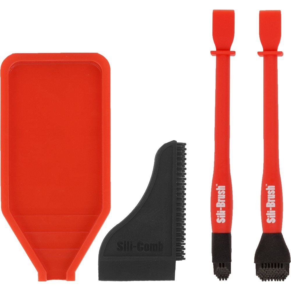 SILI-BRUSH Glue Kit - 4-Piece Non-Stick Silicone Glue Brush with applicator - ชุดแปรงทากาว 4 ชิ้น ทำด้วยซิลิโคน ที่ไม่ต้องล้างแปรง (U.S.A.)