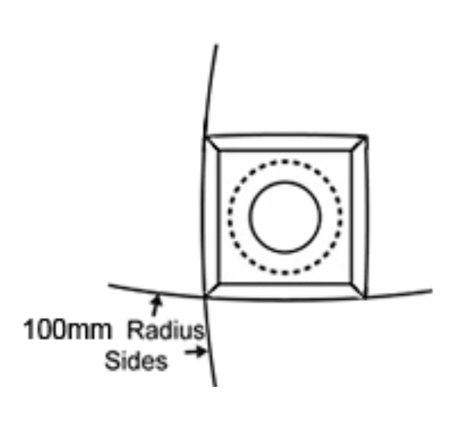 SIT TOOL KN410 15mm Carbide Insert 10pcs 15x15x2.5mm R100 Square Insert Blade Spiral/Helical Planer Cutter - ใบมีดเม็ดคาร์ไบด์สี่เหลี่ยมมุมโค้ง ขนาด 15มม 15x15x2,5 R100 สำหรับเพลาใบมีด Helical หรือ Spiral ชุดละ 10 ใบ