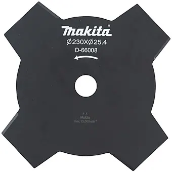 Makita D-66008 230mm Brushcutter Blade 4T Star - ใบตัดหญ้า 4แฉก ตัดหญ้าสูงและพันกัน 230มม หนา 1.8มม Makita รุ่น D-66008
