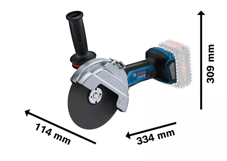 BOSCH GWS 18V-180 PC 180mm (7-inch) Cordless Angle Grinder BitTurbo - เครื่องเจียร 180มม (7 นิ้ว) ไร้สายมอเตอร์ไร้แปรงถ่าน BOSCH รุ่น GWS 18V-180 PC (เครื่องเปล่า ไม่มีแบตเตอรี่ ไม่มีแท่นชาร์จ) - 06019H6E01