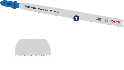 BOSCH T321AF - PRO Metal Pipes and Profiles Jigsaw Blades - ใบเลื่อยจิ๊กซอว์สำหรับการตัดท่อ และแนวขอบโลหะรุ่น T321AF - 2608636705