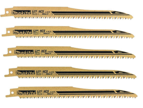 MAKITA B-05153 203mm (8-inch) Reciprocating Saw Blades (5 pc.) - ใบเลื่อย เลื่อยชัก ขนาด 203มม (8 นิ้ว) - B-05153