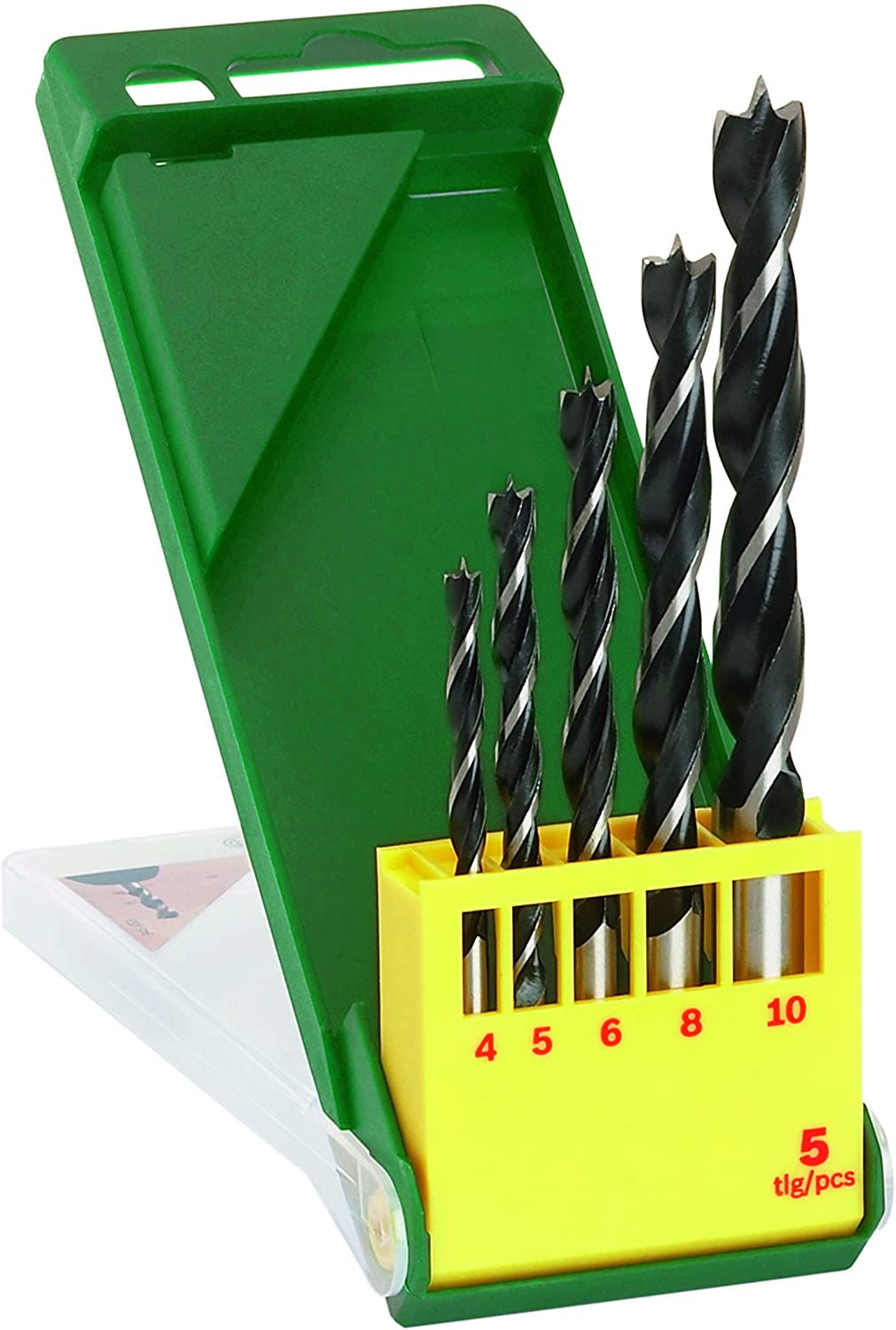 BOSCH 2607019440 Wood Drill Bit Set (5-Piece) - ชุดดอกปลายเกษรเจาะไม้ (ชุด 5 ดอก) - 2607019440