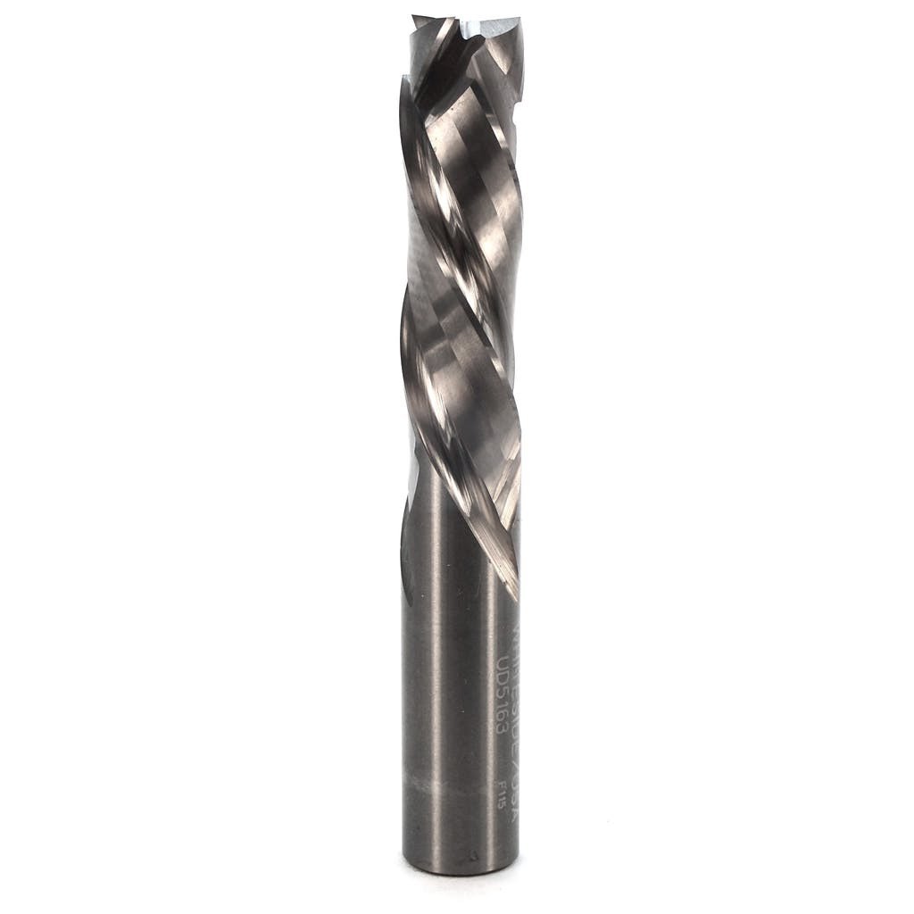 WHITESIDE UD5162- Solid Carbide Spiral Compression (Up/Down) Spiral Bit, 1/2" shank (U.S.A.)
