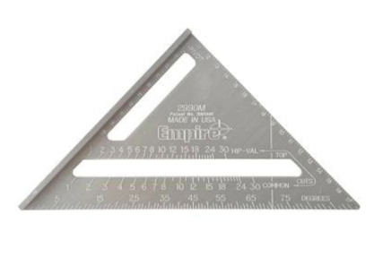 EMPIRE 2990M 18cm.(7-1/2") Rafter Square W/Metric G- ฉากอลูมิเนียมช่างไม้เมตริกขนาด 18 ซม.(ประมาณ 7-1/2 นิ้ว) U.S.A