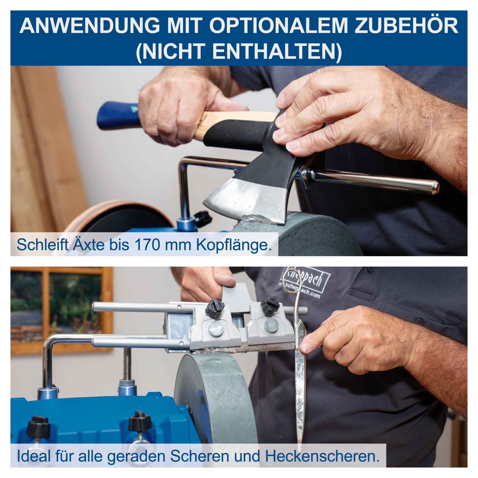 SCHEPPACH Tiger 7000S Water Cooled Sharpening System - เครื่องมือลับคมแบบหล่อเย็นด้วยน้ำขนาด 10 นิ้ว Scheppach รุ่น Tiger 7000S