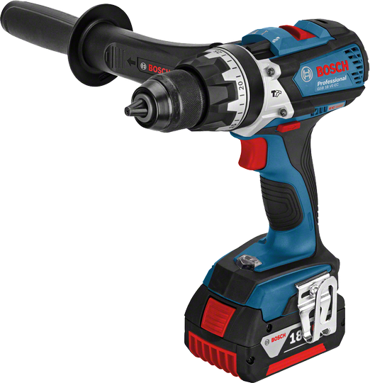 BOSCH GSB 18 VE-EC สว่านกระแทกไร้สาย ไม่ใช้แปรงถ่าน Li-on 18V. (แบต 2 x 4.0 Ah., L-Boxx 136) รุ่น GSB 18 VE-EC- 06019F1301