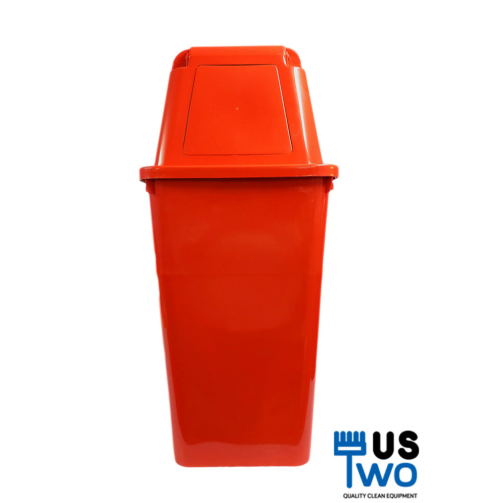 ถังขยะทรงเหลี่ยม พร้อมฝาครอบทรงสูง 120 ลิตร ไม่มีล้อ