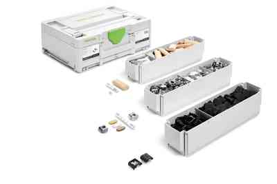 FESTOOL 576795 DOMINO connector range SV-SYS D14 - ชุดเดือยแบบถอดประกอบได้ขนาด 14มม สำหรับเครื่องเจาะโดมิโน DF 700 พร้อมกล่องเก็บ (สินค้าสั่งซื้อล่วงหน้า Pre-Order)