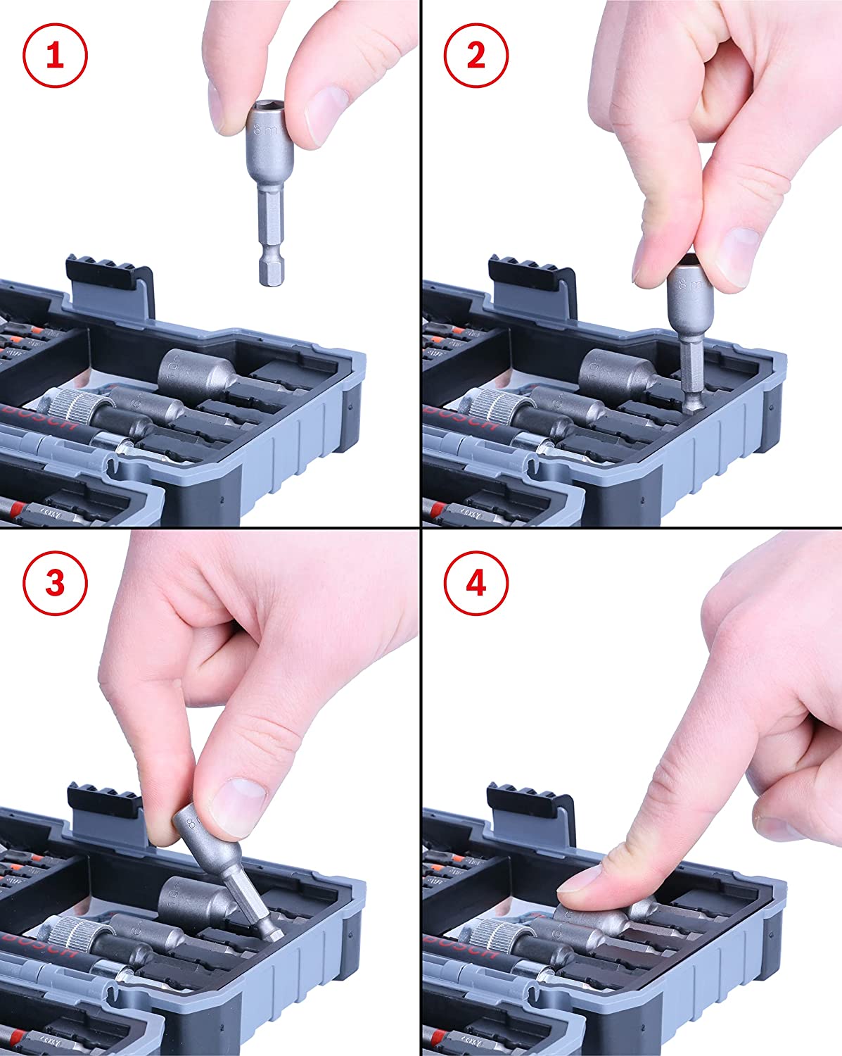 BOSCH 2607017164 43 Piece Bit-/Nut setter Drill Bit Sets - ชุดดอกไขควง X-LINE 43 ชิ้น ชุดบล๊อก และดอกสว่าน พร้อมข้อต่อเอนกประสงค์ - 2607017164