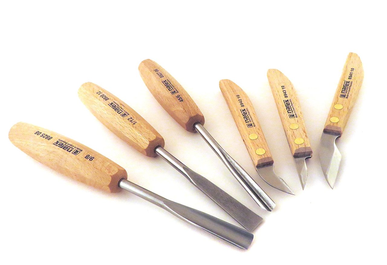 NAREX 894610 - Set of Carving Chisels 6pcs, WOOD LINE STANDARD ชุดสิ่วสลักไม้รุ่นมาตรฐาน 6 เล่ม (Made in Czech Republic)