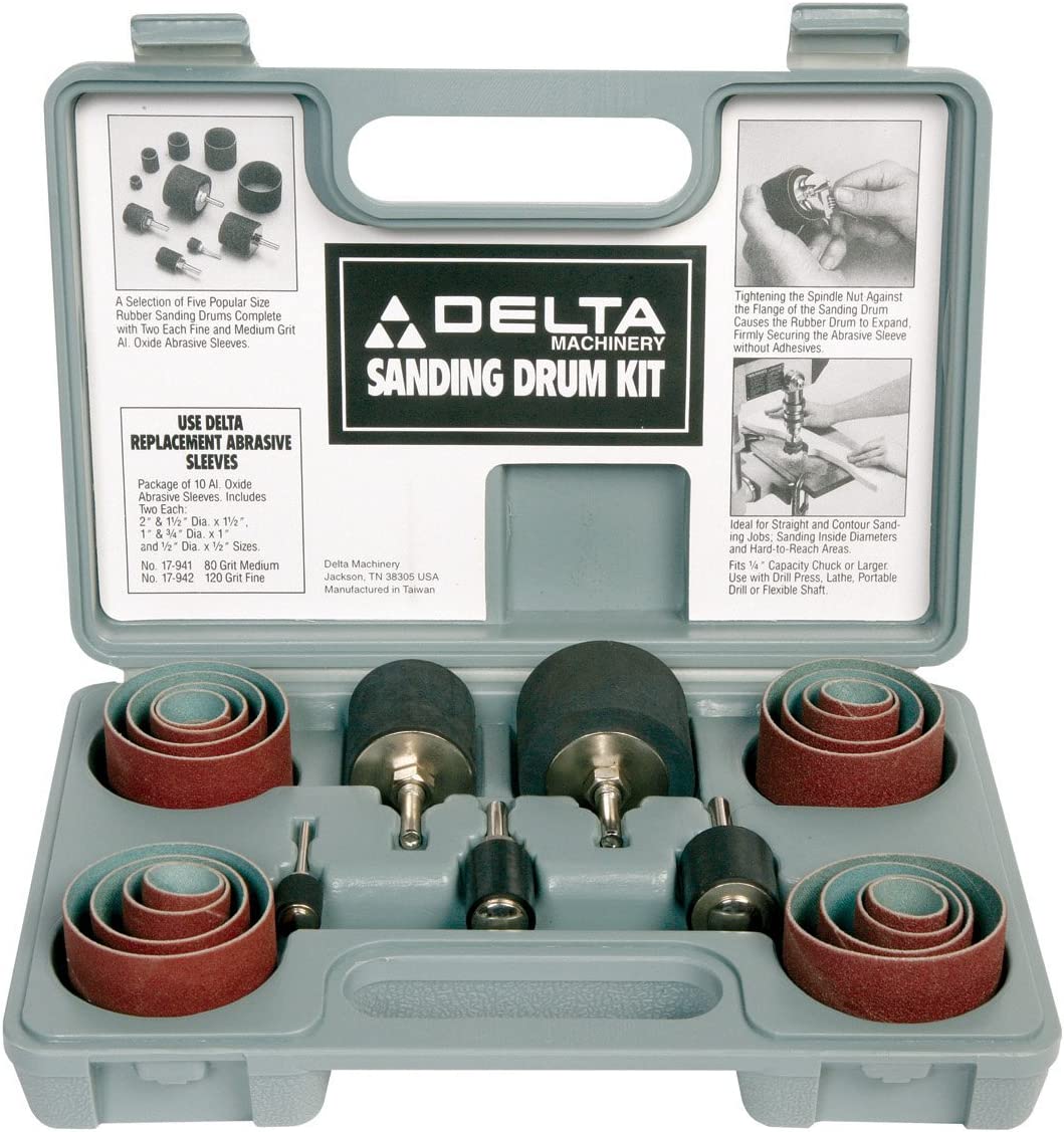 DELTA 17-940 25-Piece Sanding Drum Kit ชุดลูกขัดกระดาษทราย 25 ชิ้น สำหรับเเครื่องสว่านแท่น เดลตา รุ่น 17-940