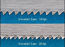 VERITAS Standard and Fine Tooth Dovetail Saws - เลื่อยตัดเดือยหางเหยี่ยว แบบฟันมาตรฐาน และแบบฟันละเอียด