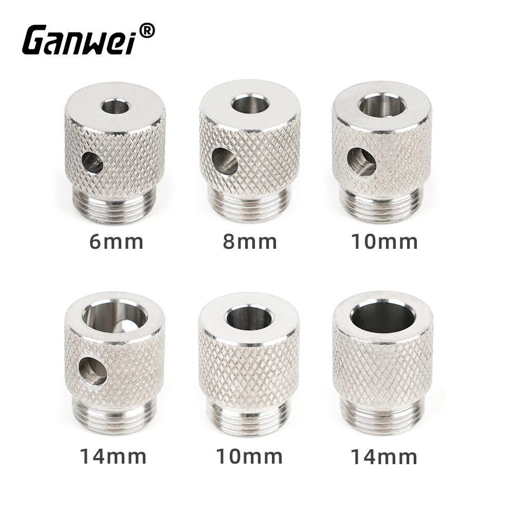 GANWEI GW2040-10 - Step Drill M6 M8 High Quality Steel Drill Bit Set 6mm 8mm 10mm 14mm Profile Advanced Knurled Adapter Ring Accessories - ชุดเสริมปลอกเหล็กกล้าสำหรับ Ganwei GW2040