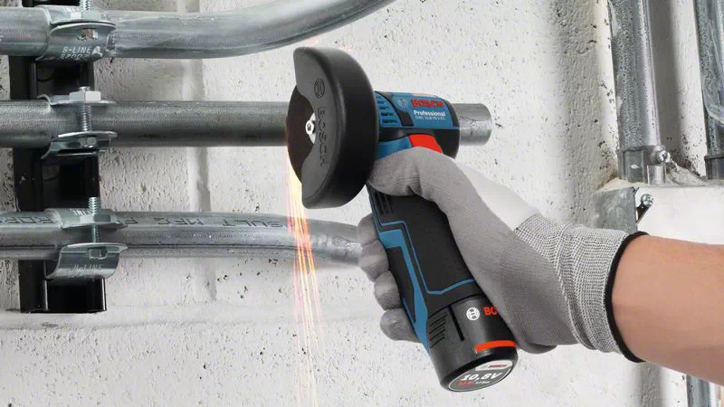 BOSCH GWS 12V-76 12v Cordless Angle Grinder - เครื่องเจียรไฟฟ้าไร้สายใช้แบตเตอรี่ Li-Ion 12 โวลท์ รุ่น GWS 12V-76 - 06019F2000