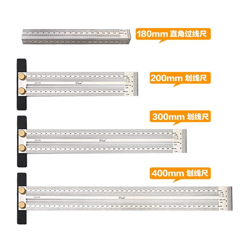 Wnew Precision Marking T-Rule - Metric (300mm) - ไม้บรรทัดตัวที ที่สามารถทำเครื่องหมายกำหนดระยะได้แบบละเอียด แบบเมตริกขนาด 300 มม.(12 นิ้ว)