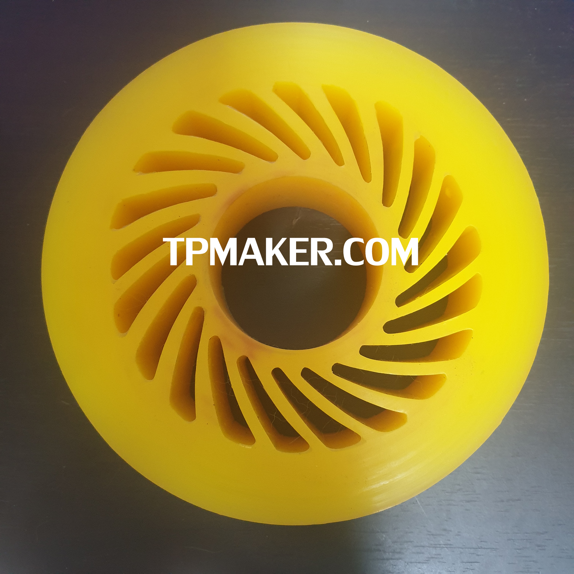 ยางยอยสีเหลือง PU OD 10" ID 40 mm THK 80 mm.