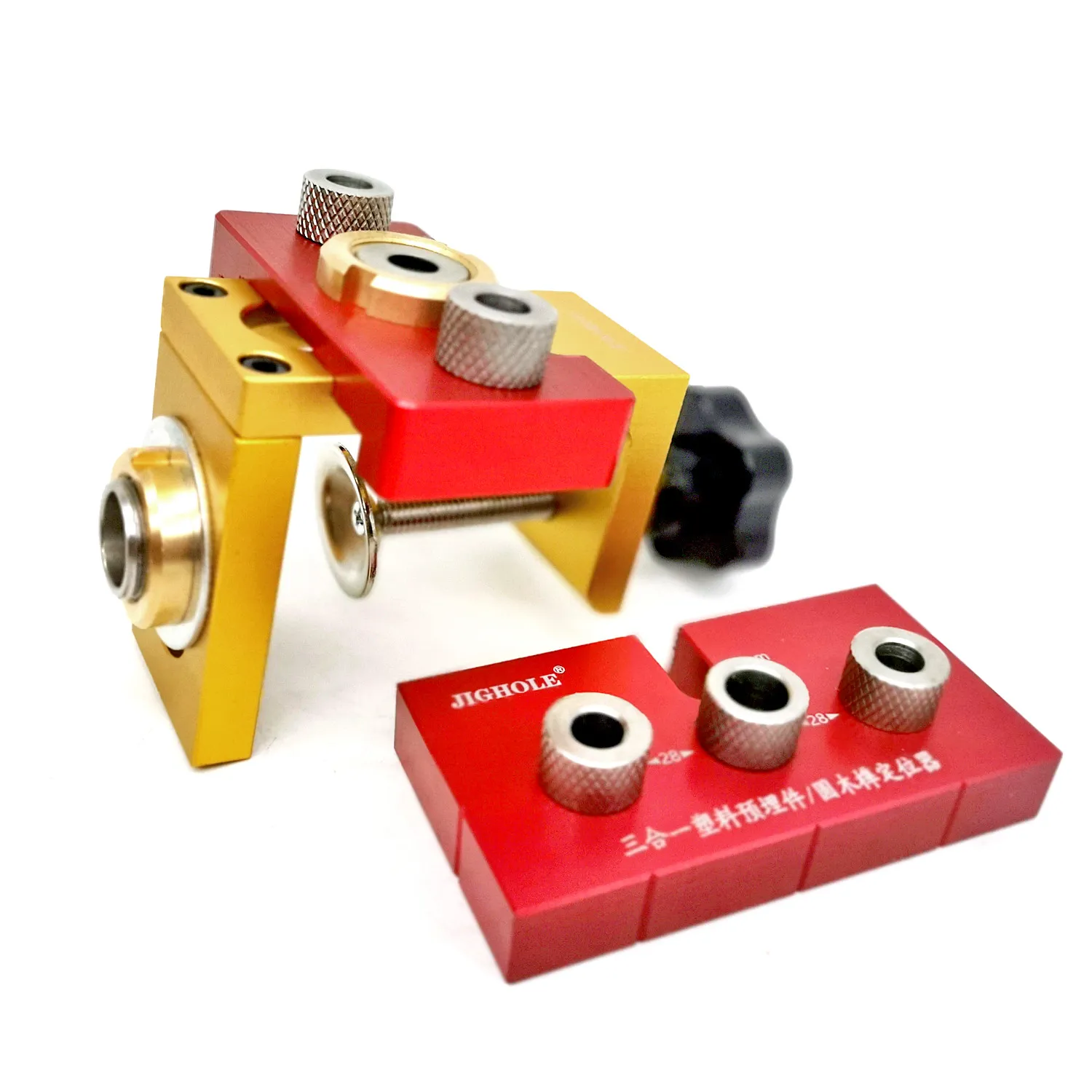 JIGHOLE JH-001-RG Doweling Jig, Fast Connecting Cam Fitting Drill Guide Jig - จิ๊กเจาะเดือยกลม จิ๊กเจาะเกือกม้า และเจาะฝังเดือยเหล็กยึดเกือกม้า JIGHOLE รุ่น JH-001-RG