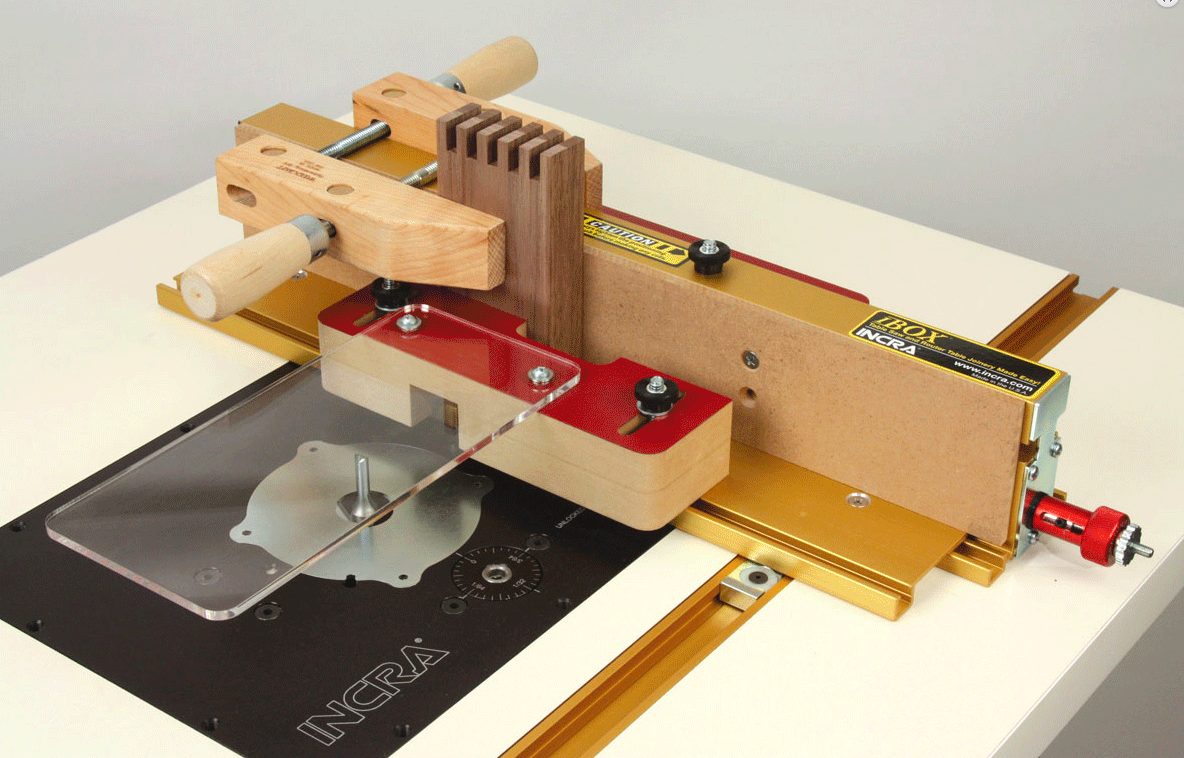 INCRA I-BOX Jig For Box Joints - จิ๊กตัดเดือยกล่องใช้กับโต๊ะเลื่อย หรือโต๊ะเร้าเตอร์ ที่ใช้ Miter Slot มาตรฐาน U.S. (Made in U.S.A.)