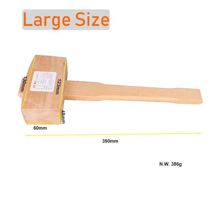 MYTEC - MC04010 Solid Beech Wood Carpenter's Mallet - ค้อนเหลี่ยมไม้บีช สำหรับงานไม้ขนาด 283 และ 386กรัม