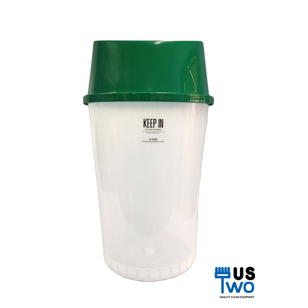 ถังขยะใสทรงกลม ฝาแกว่ง ขนาด 45 ลิตร