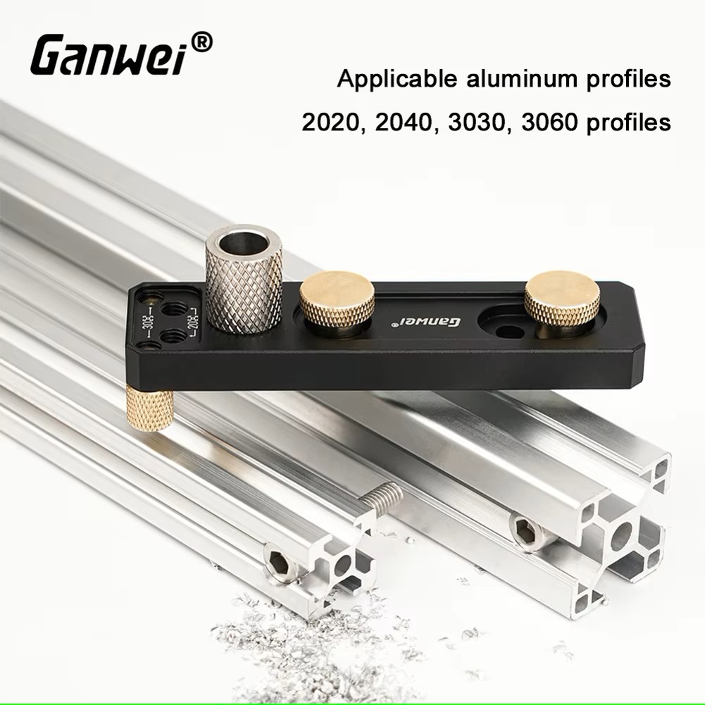 SIT TOOL Ganwei 2030 - 20/30 Series Aluminum Profile Drilling Jig Universal DIY Tool Aluminum Profile Drilling Positioning Tool for 2040 2020 3030 3060 Profiles - จิ๊กเจาะรูอลูมินัมโปรไฟล์ขนาด 20/30 มม สำหรับยึดโบล์ท