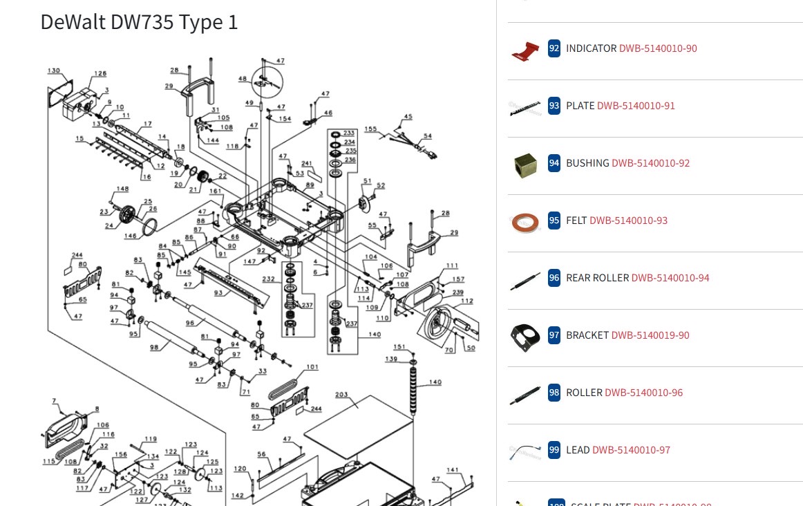 DEWALT Front and Rear Roller Replacement Parts for Dewalt DW735 - ชุดอะไหล่เพลาลูกกลิ้งยางป้อนไม้ หน้าและหลัง สำหรับเครื่องรีดไม้ Dewalt DW735 (มีให้เลือก2แบบ KR1 หรือ KR2 ) ตรวจสอบสถานะสินค้าก่อนสั่งซื้อหากเป็นสินค้าสั่งซื้อล่วงหน้า Pre-Order ประมาณ 20วั
