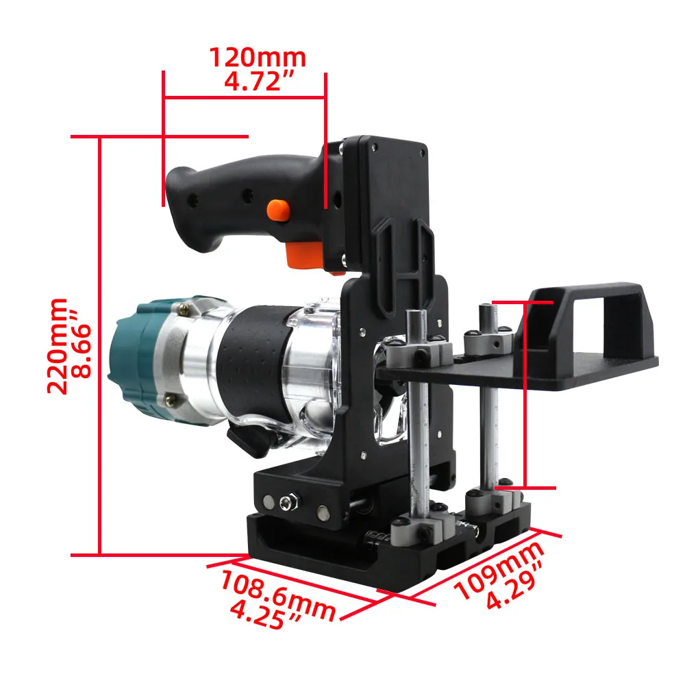 WNEW WN-DF500 - Basic Loose Tenon (Domino) or Invisible Fastener Opening Punching for Trimmer - ชุดช่วยเจาะเดือย Domino หรือเซาะร่องสำหรับฝังอุปกรณ์ฮาร์ดแวร์ชนิดหลบในรุ่นมาตรฐาน Wnew WN-DF500 ใช้ร่วมกับทริมเมอร์