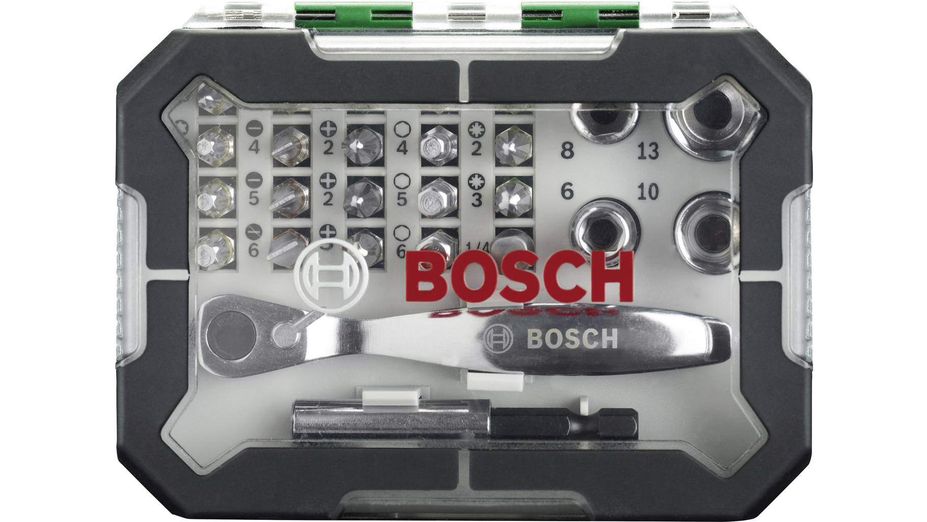 BOSCH 2607017392 X-Line Angle Driver Bit set - 27-piece - ชุดดอกไขควงพร้อมด้ามขันคองอ 27 ชิ้น - 2607017392
