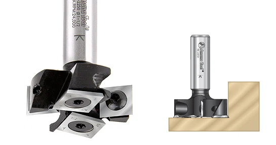 AMANA TOOL RC-2250 Insert Mini Surfacing & Rabbeting Flycutter 2+2 Flute Design 1-1/2" D 1/2 Inch Shank Router Bit -ดอกเร้าเตอร์ปรับหน้าไม้ และบังใบ กว้าง 1-1/2นิ้ว แกน 1/2นิ้ว มีใบตัดคาร์ไบด์ชนิดเปลี่ยนได้ AMANA TOOL รุ่น RC-2250