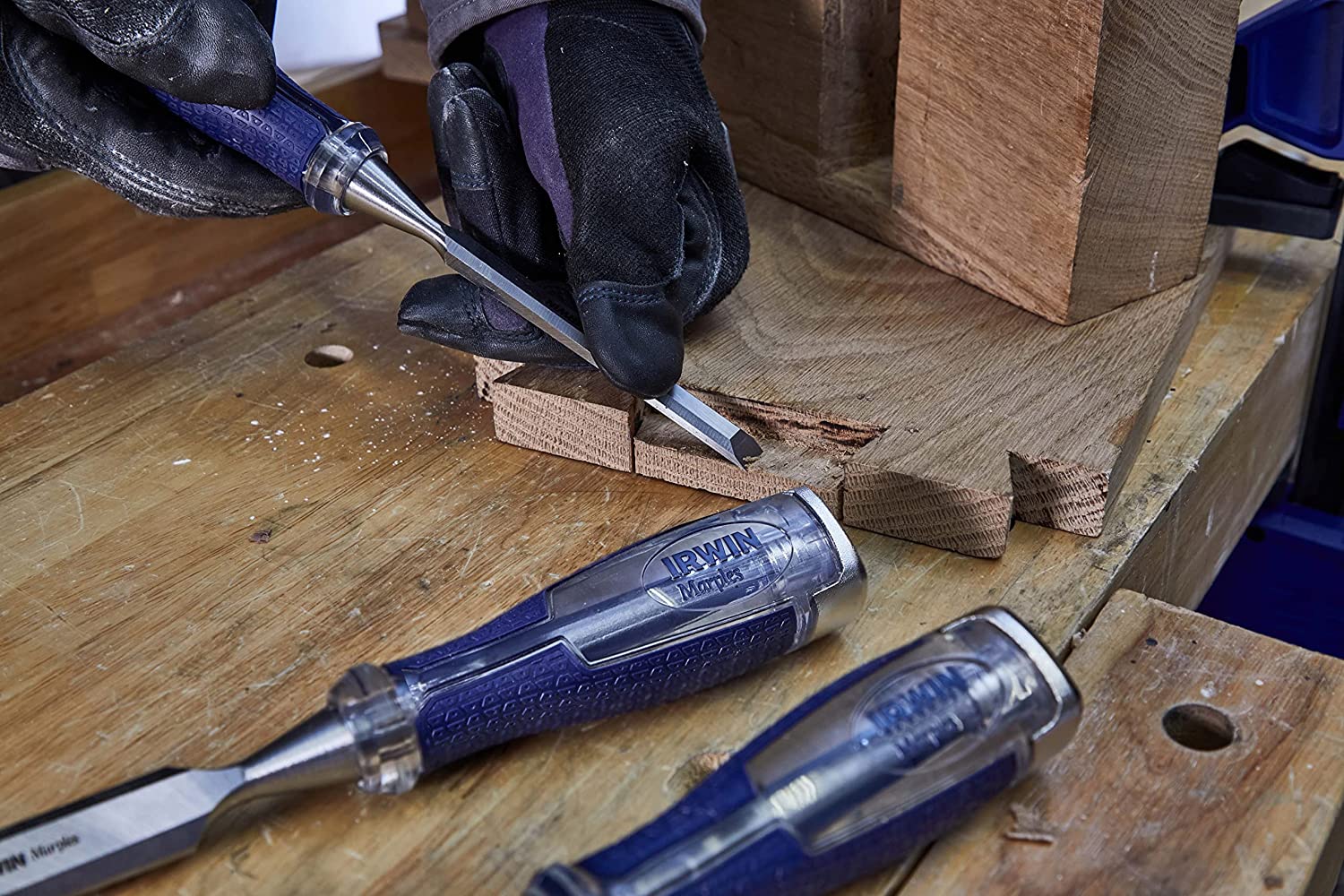 IRWIN Marples M750 Splitproof Soft Touch Chisel Set 5, ชุดสิ่วงานไม้ IRWIN Marples 5 ขนาดรุ่น M750 ในซองผ้าใบ - 10503421