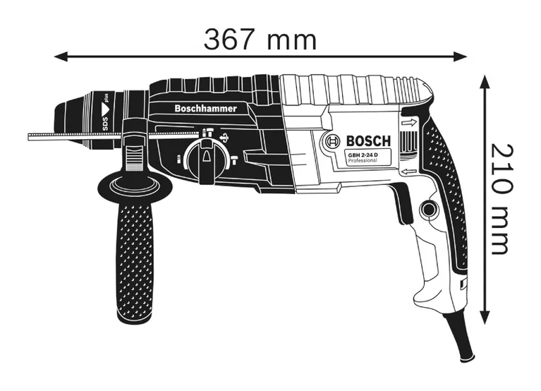 BOSCH GBH 2-24 DRE SDS-plus Rotary Hammer Drill - สว่านโรตารี่ SDS-plus Bosch รุ่น GBH 2-24 DRE - 06112721K0