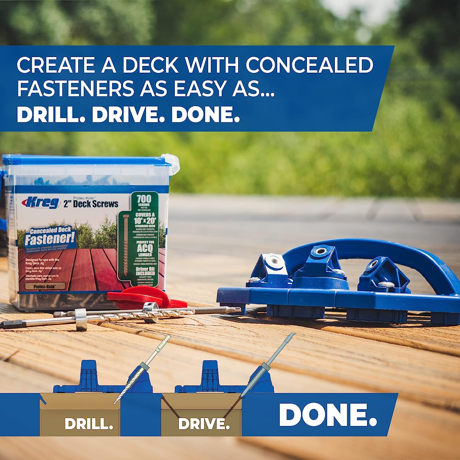 KREG KJDECKSYS20 - Deck Jig and Accessories - จิ๊กติดตั้งพื้นระเบียงบ้าน Kreg รุ่น KJDECKSYS20