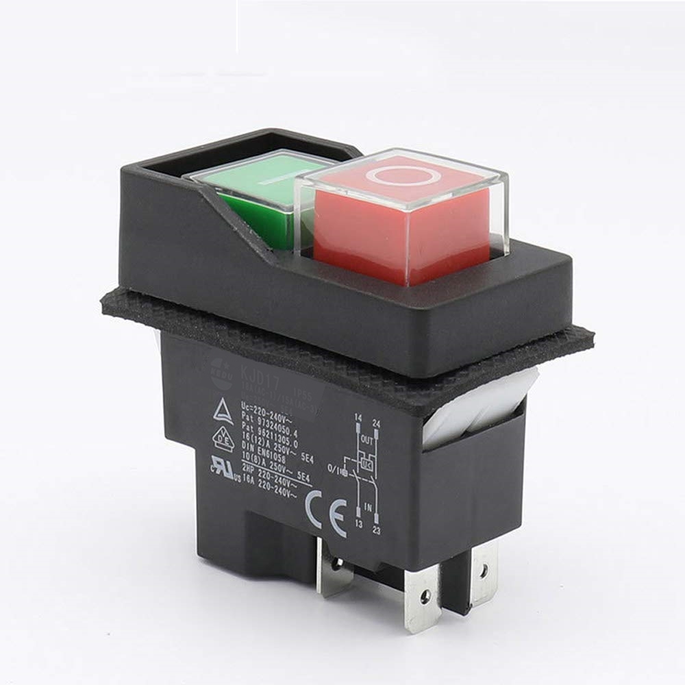 TORMEK 6320 Electromagnetic Power Button Switch for Tormek T-3, T-4, T-7 and T-8 - อะไหล่สวิทช์ปุ้มเปิดปิดเครื่อง สำหรับเครื่องลับ Tormek รุ่น T-3 T-4 T-7 และ T-8