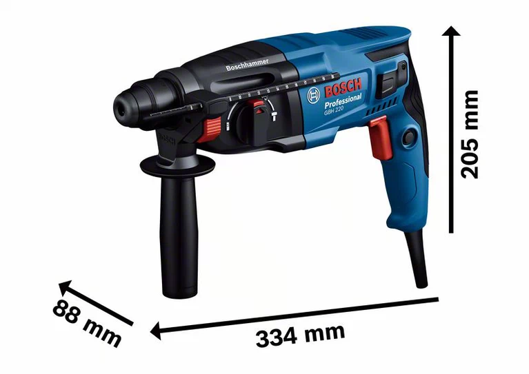 BOSCH GBH 220 Rotary Hammer with SDS plus - สว่านโรตารี่ SDS-plus Bosch รุ่น GBH 220 - 06112A60K0