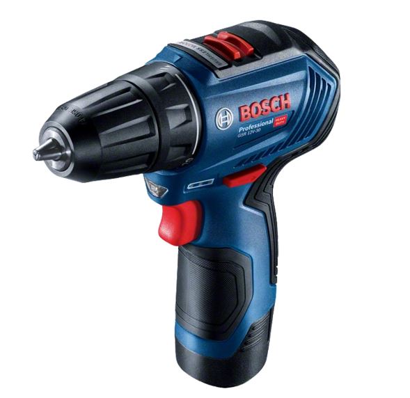 BOSCH GSR 12V-30 Drill and Driver - สว่าน/ไขควงไฟฟ้าไร้สาย Li-Ion 12V (แบต 2.0Ah x2 ก้อน ชุดชาร์ทเร็ว) -06019G90K0