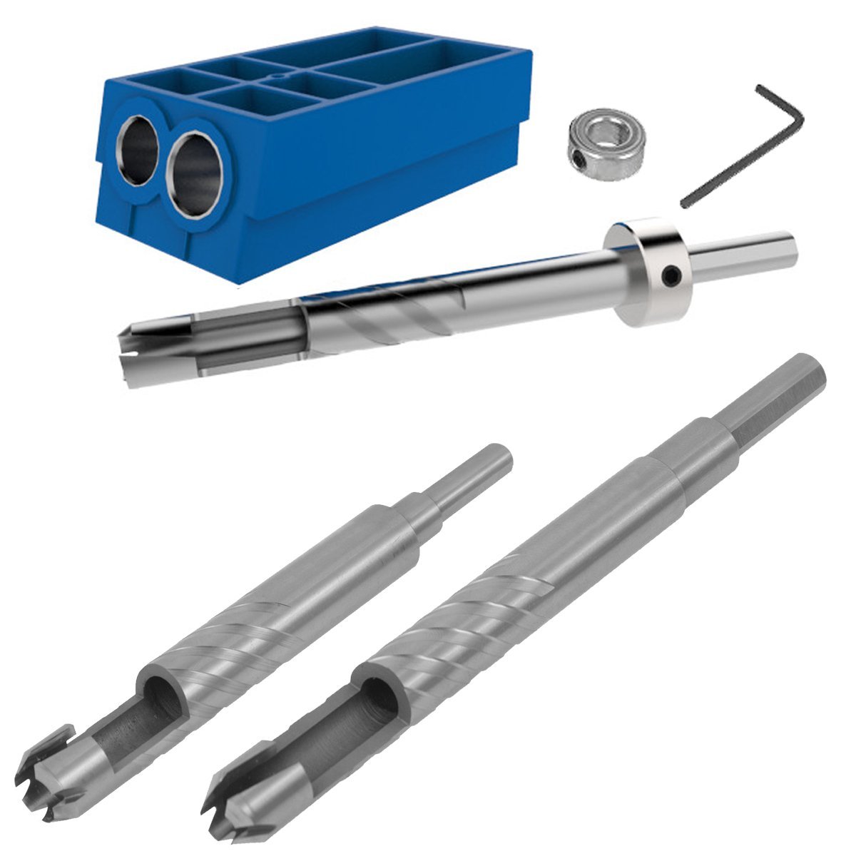 Kreg Pocket Hole Plug Cutter Master Pack (KPCS, KPC1060, KPC1040)- เป็นชุดเจาะไม้อุดรูเจาะ ของจิ๊กเจาะเอียงจาก Kreg ชุดใหญ่