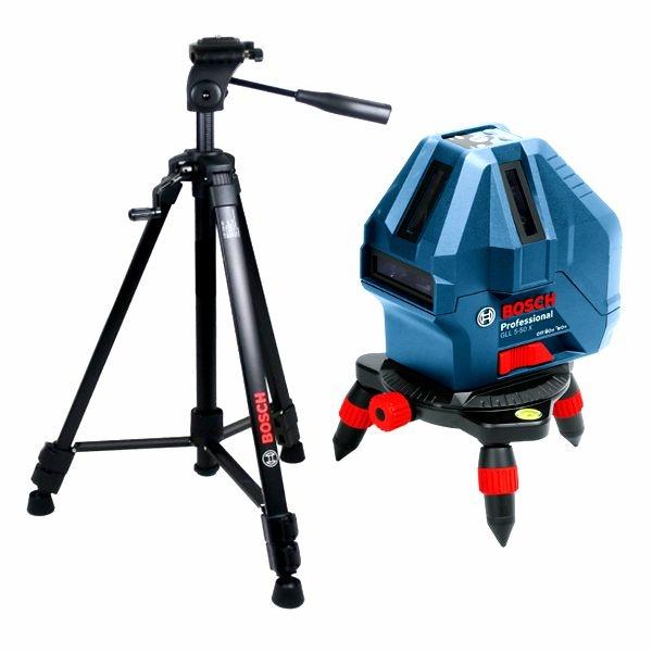 BOSCH GLL 5-50 X + BT 150 -5/8 เครื่องถ่ายระดับเลเซอร์แบบเส้น บอชรุ่น GLL 5-50 X พร้อมขาตั้ง รุ่น BT 150 - 0601063N81