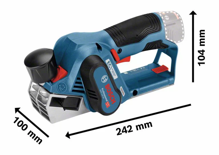BOSCH GHO 12V-20 Cordless Wood Planer (Tool only- without battery, without charger) - กบไสไม้ไฟฟ้าไร้สาย ใช้แบตเตอรี่ Li-Ion 12V BOSCH รุ่น GHO 12 V-20 (ไม่มีแบตเตอรี่ ไม่มีแท่นชาร์จ) - 06015A7000