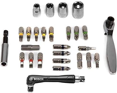 BOSCH 2607017392 X-Line Angle Driver Bit set - 27-piece - ชุดดอกไขควงพร้อมด้ามขันคองอ 27 ชิ้น - 2607017392