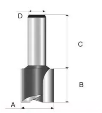 MAKITA 1/4-inch Shank Straight Router Bit - ดอกเร้าเตอร์แกน 1/4" ดอกกัดตรง จากมากีต้า