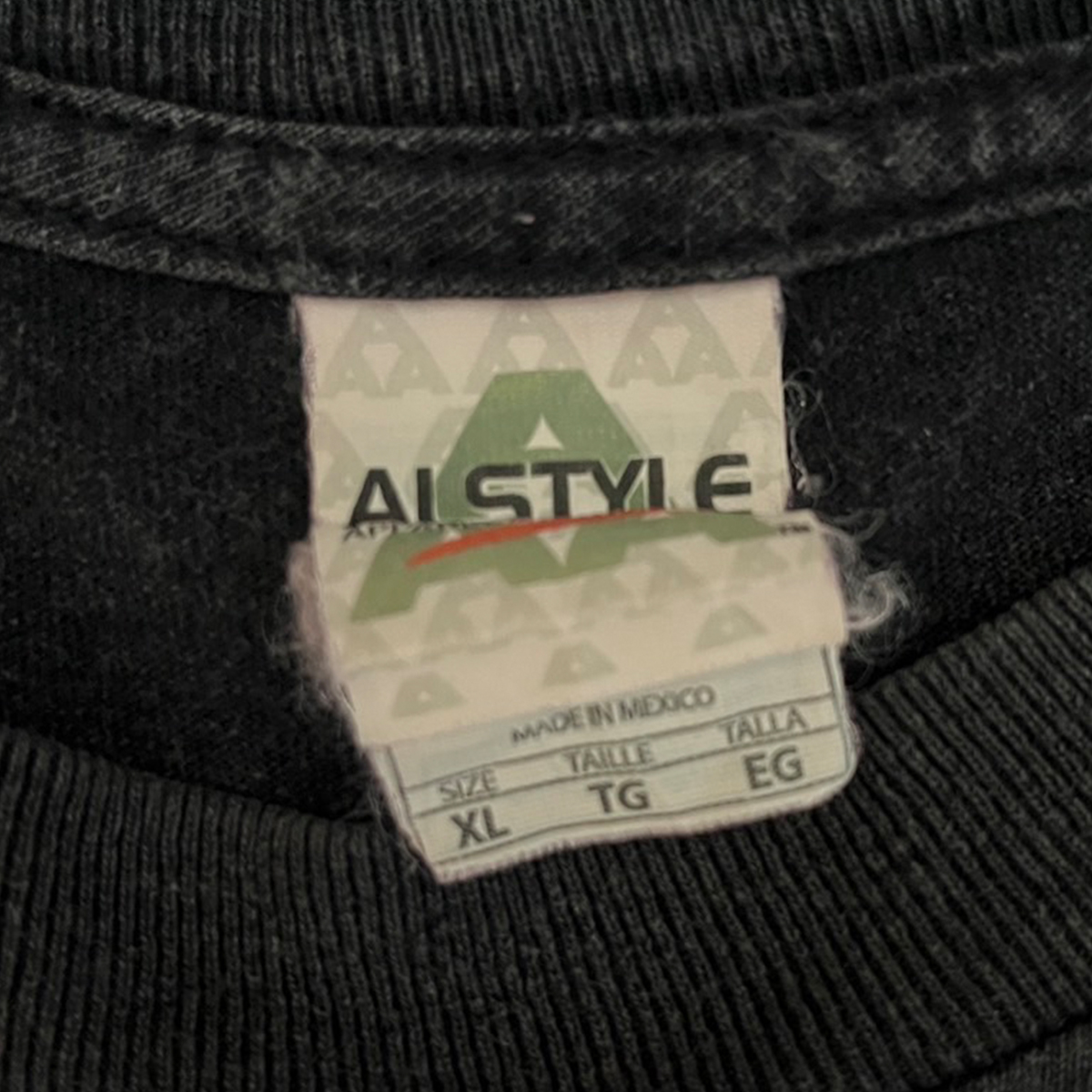 เสื้อยืดวินเทจมือสอง ลายหัวกระโหลก ป้ายเสื้อ ALSTYLE