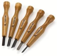 POWER GRIP Japanese 5-piece Woodcarving set ชุดสิ่วแกะสลักแบบญี่ปุ่น 5 ชิ้นของ Power Grip - Made in Japan
