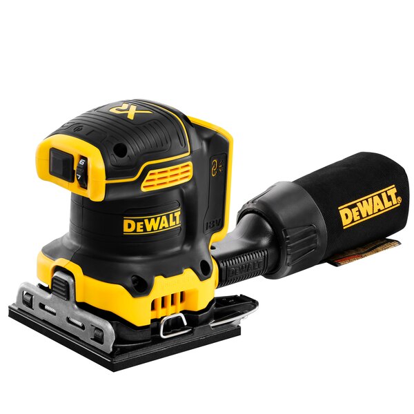 DEWALT DCW200N 18V XR Brushless 1/4 Sheet Palm Sander (Tool only, without battery and charger) - เครื่องขัดกระดาษทรายสี่เหลี่ยมไร้สาย ดีวอล์ท รุ่น DCW200N (ไม่มีแบตเตอรี่ ไม่มีแท่นชาร์จ)