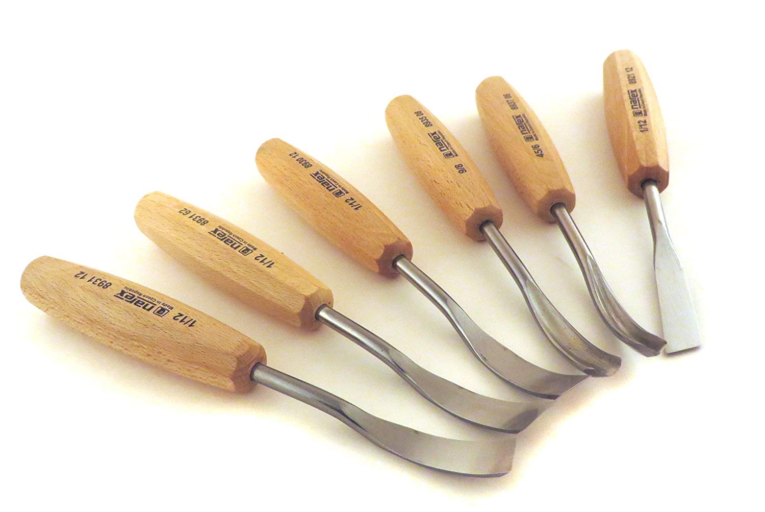 NAREX 894710 - Set of Carving Chisels 6pcs, WOOD LINE STANDARD ชุดสิ่วสลักไม้รุ่นมาตรฐาน (Made in Czech Republic)