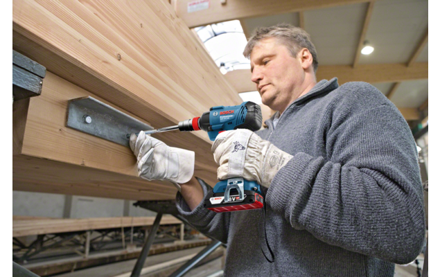 BOSCH GDX 18 V-180 Cordless Impact Driver (180Nm) with 2.0Ah Battery x2 and Charger- บล็อคไร้สาย 18V แบต 2.0Ah x 2 ก้อน แท่นชาร์ต x1 - 06019G5201