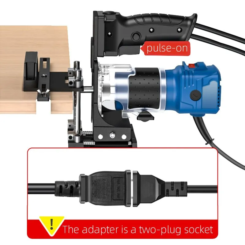 GUNI WN-DF500AL - Premium Loose Tenon (Domino) or Invisible Fastener Opening Punching for Trimmer - ชุดช่วยเจาะเดือย Dimoni หรือเซาะร่องสำหรับฝังอุปกรณ์ฮาร์ดแวร์ชนิดหลบในรุ่นพรีเมียม GUNI WN-DF500AL ใช้ร่วมกับทริมเมอร์